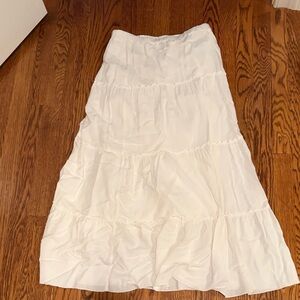 Brandy Melville White Tiered Skirt